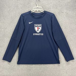 Nike Penn Quakers‎ Gymnastics Top Mens Medium Blue Long Sleeves Logo